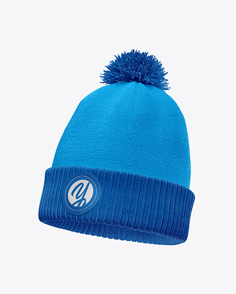 Winter Hat Mockup Half Side View In Apparel Mockups On Yellow Images Object Mockups