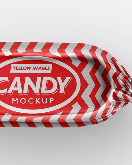 Download Metallized Candy Mockup In Packaging Mockups On Yellow Images Object Mockups PSD Mockup Templates