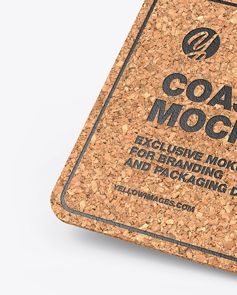 Download Cork Beverage Coaster Mockup In Stationery Mockups On Yellow Images Object Mockups PSD Mockup Templates