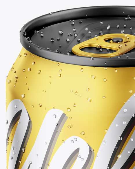 Matte Metallic Can Mockup PSD #1