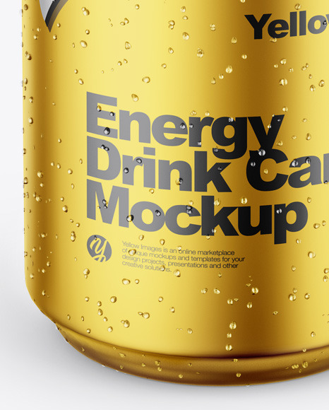 Matte Metallic Can Mockup PSD #6
