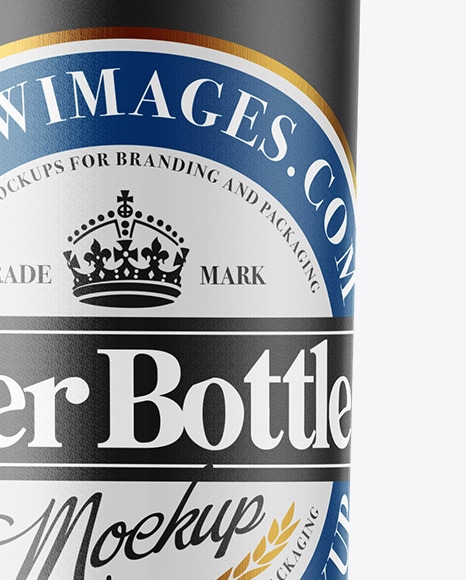 Ceramic Beer Bottle Mockup PSD #1