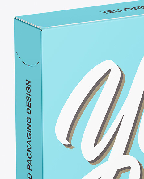 Glossy Paper Box Mockup PSD #1