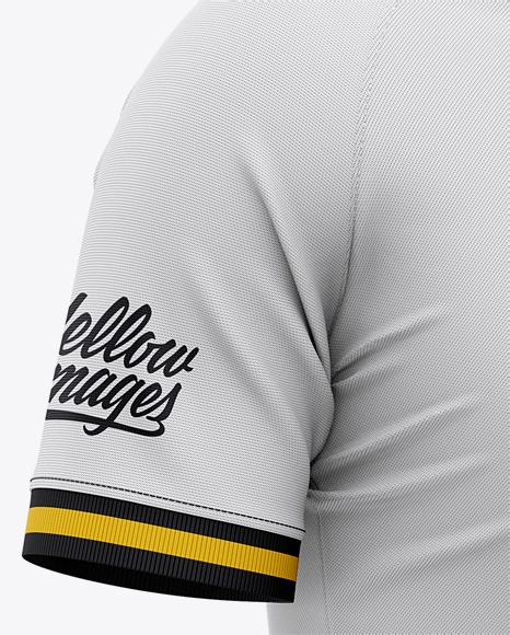 Download Men S Soccer Jersey Mockup Front Half Side View Of Soccer Polo T Shirt In Apparel Mockups On Yellow Images Object Mockups