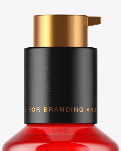 Cosmetic Bottle with Pump Mockup PSD #2
