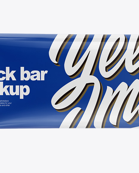 Glossy Snack Bar Mockup PSD #1