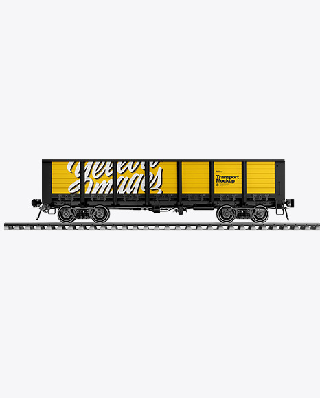 Download Railroad Car Mockup In Object Mockups On Yellow Images Object Mockups PSD Mockup Templates