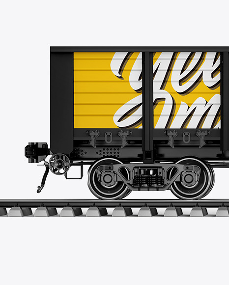 Download Railroad Car Mockup In Object Mockups On Yellow Images Object Mockups PSD Mockup Templates