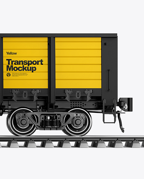 Download Railroad Car Mockup In Object Mockups On Yellow Images Object Mockups PSD Mockup Templates