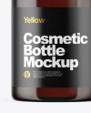 Amber Cosmetic Bottle with Pump Mockup