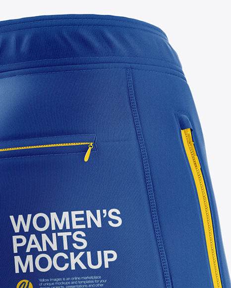 Download Women S Pants Mockup Back Half Side View In Apparel Mockups On Yellow Images Object Mockups