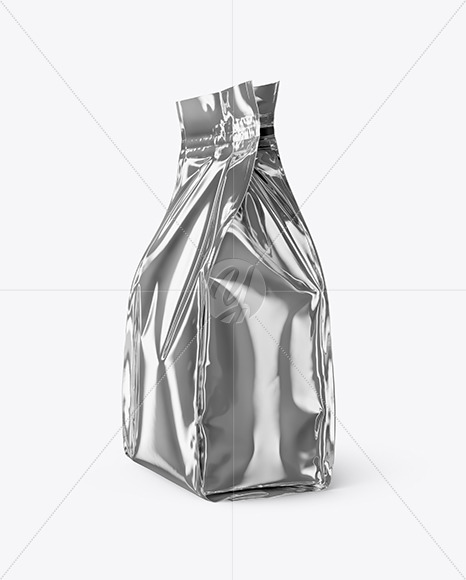 Metallic Food Bag Mockup In Bag Sack Mockups On Yellow Images Object Mockups