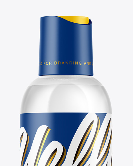 Clear Plastic Bottle Mockup PSD #2