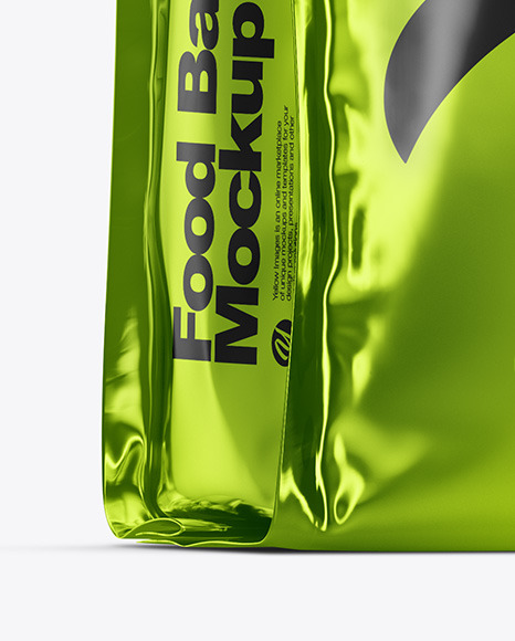 Download Metallic Food Bag Mockup In Bag Sack Mockups On Yellow Images Object Mockups Yellowimages Mockups