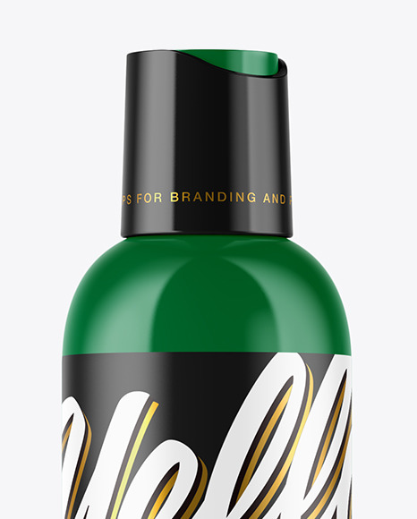 Glossy Plastic Bottle Mockup PSD #2