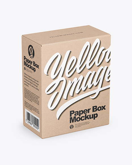 Download Kraft Box Mockup In Box Mockups On Yellow Images Object Mockups