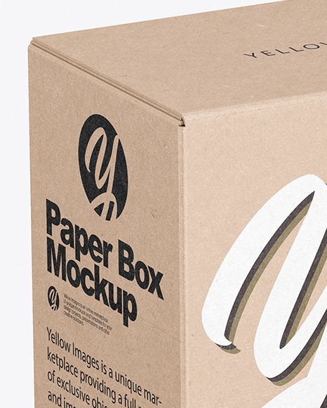 Download Kraft Box Mockup In Box Mockups On Yellow Images Object Mockups