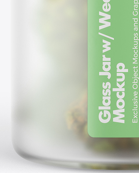 Download Frosted Glass Jar W Weed Buds Mockup In Jar Mockups On Yellow Images Object Mockups PSD Mockup Templates