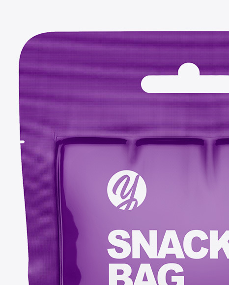 Glossy Snack Bag Mockup PSD #2