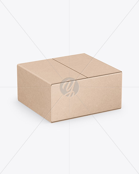 Download Kraft Box Mockup In Box Mockups On Yellow Images Object Mockups PSD Mockup Templates