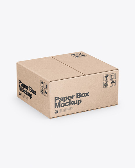 Download Kraft Box Mockup In Box Mockups On Yellow Images Object Mockups PSD Mockup Templates