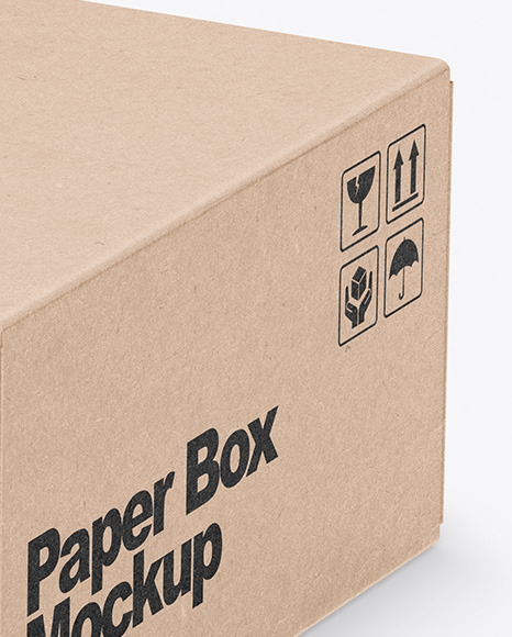 Kraft Box Mockup PSD #1