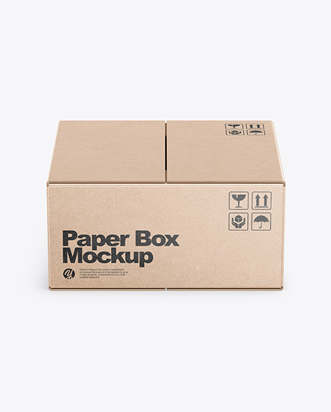 Download Kraft Box Mockup In Box Mockups On Yellow Images Object Mockups