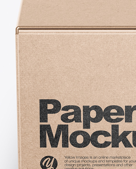 Download Kraft Box Mockup In Box Mockups On Yellow Images Object Mockups