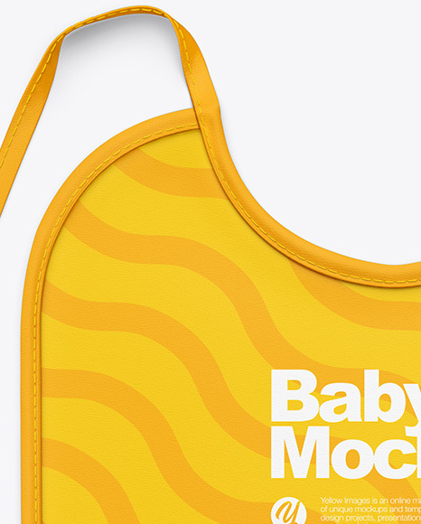 Download Baby Bib Mockup in Apparel Mockups on Yellow Images Object ...