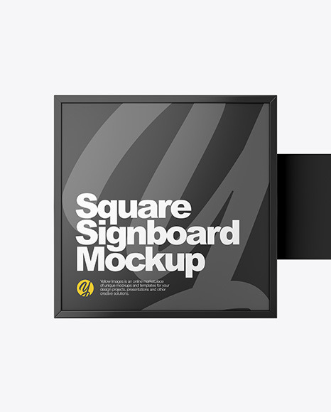 Download Metallic Square Signboard Mockup Designs Zone PSD Mockup Templates