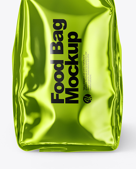 Metallic Food Bag Mockup PSD #1