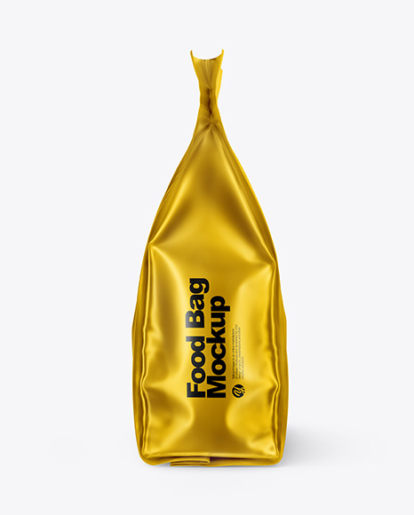 Download Matte Metallic Food Bag Mockup In Bag Sack Mockups On Yellow Images Object Mockups Yellowimages Mockups