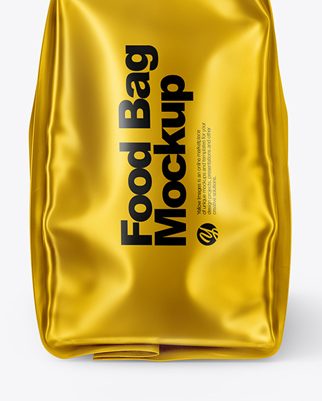 Download Matte Metallic Food Bag Mockup In Bag Sack Mockups On Yellow Images Object Mockups