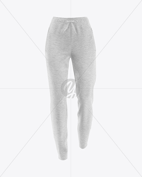 Download Women's Melange Pants Mockup - Front View in Apparel ...