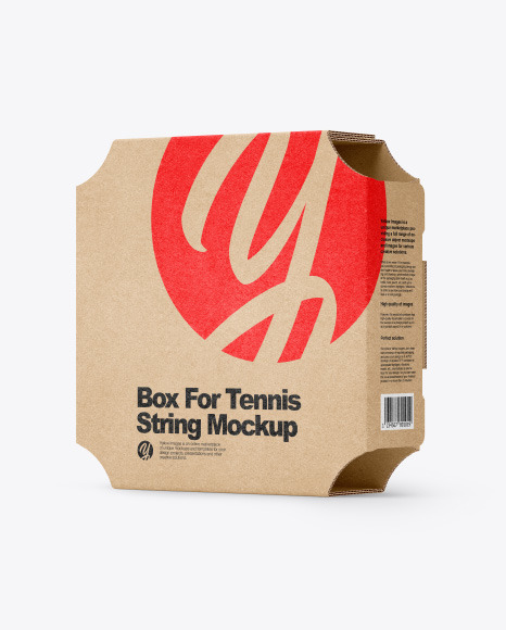 Download Box For Tennis String Mockup In Box Mockups On Yellow Images Object Mockups PSD Mockup Templates