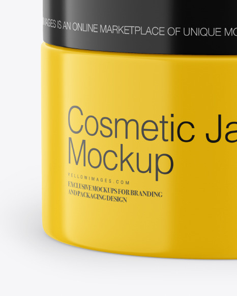 Cosmetic Jar Mockup In Jar Mockups On Yellow Images Object Mockups