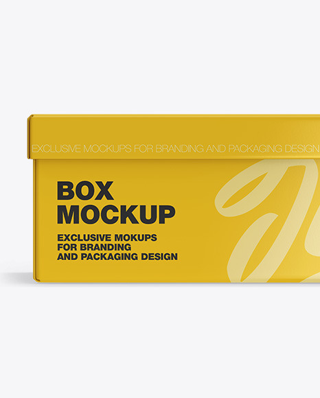 Download Glossy Paper Box Mockup In Box Mockups On Yellow Images Object Mockups