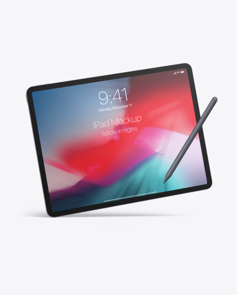 Apple Ipad Pro 2018 12 9 Mockup In Device Mockups On Yellow Images Object Mockups