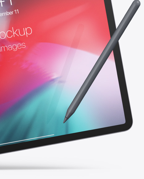 Apple iPad Pro 2018 12.9 Mockup PSD #5