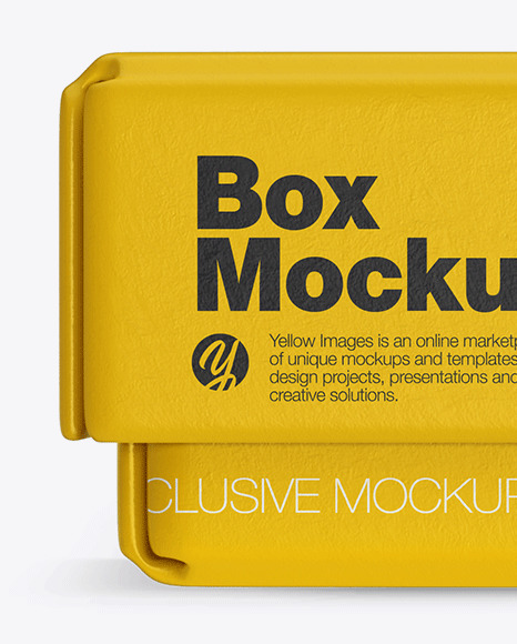 Download Textured Paper Box Mockup In Box Mockups On Yellow Images Object Mockups PSD Mockup Templates