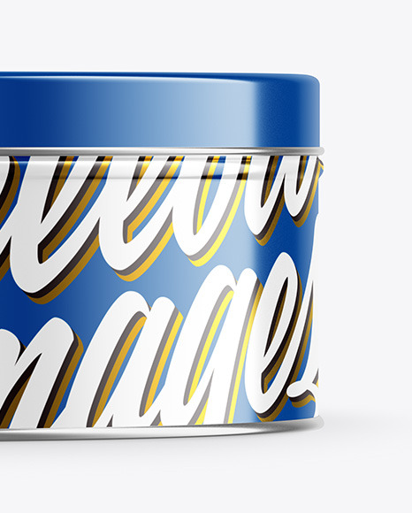 Download Glossy Round Tin Box Mockup In Can Mockups On Yellow Images Object Mockups