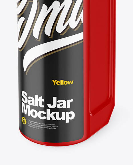 Glossy Salt Jar Mockup PSD #1