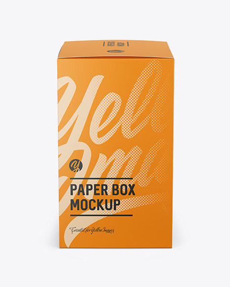 Download Paper Box Mockup Side View In Box Mockups On Yellow Images Object Mockups PSD Mockup Templates