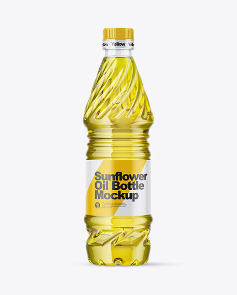 Download 1l Sunflower Oil Bottle Mockup In Bottle Mockups On Yellow Images Object Mockups