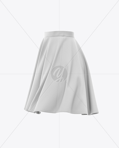 Skater Skirt Mockup Side View In Apparel Mockups On Yellow Images Object Mockups