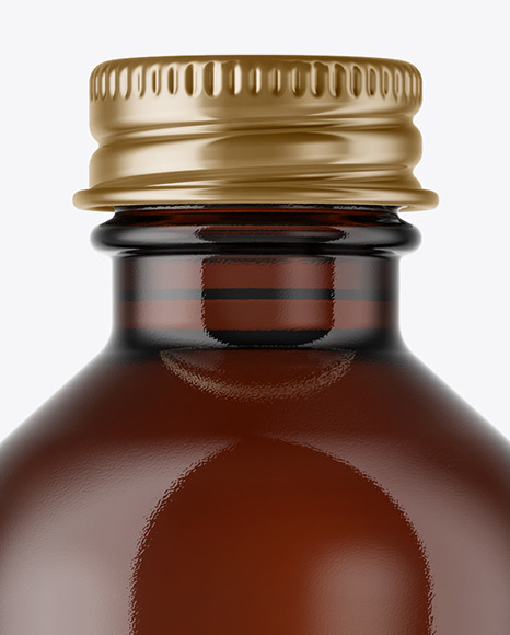 Download Glass Amber Bottle Psd Mockup Yellowimages