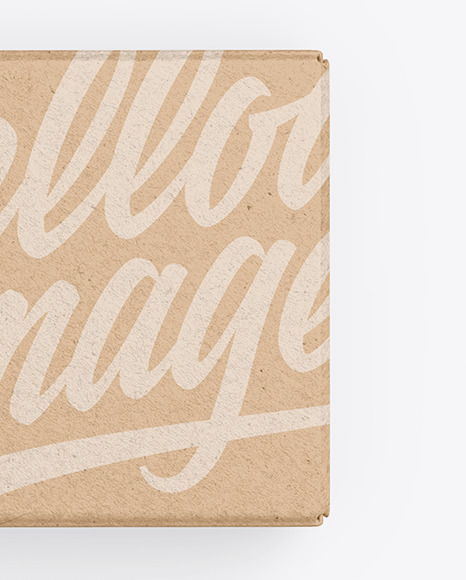 Download Kraft Paper Box Mockup In Box Mockups On Yellow Images Object Mockups PSD Mockup Templates