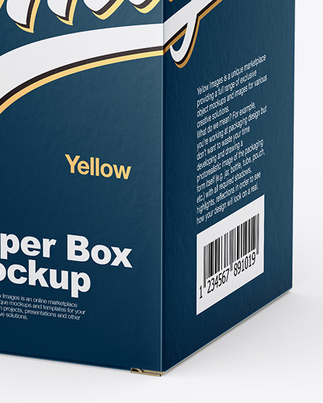 Download Paper Box Mockup In Box Mockups On Yellow Images Object Mockups