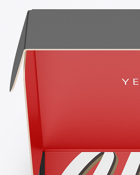 Opened Paper Box Mockup PSD #2