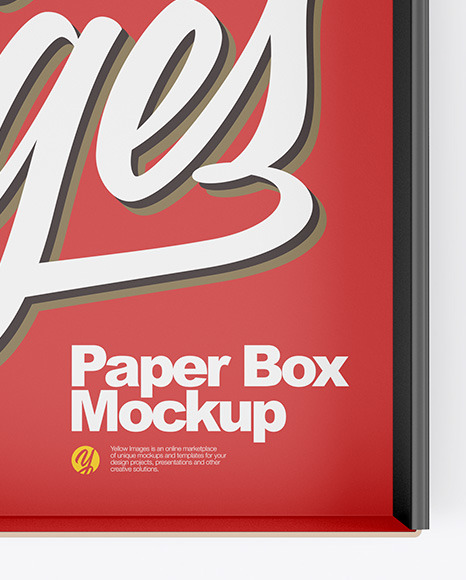 Opened Paper Box Mockup PSD #1